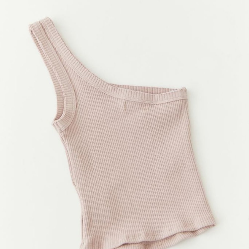 Urban Outfitters RoseGold Side Ribbed Tank Top Size Medium - Picture 4 of 4